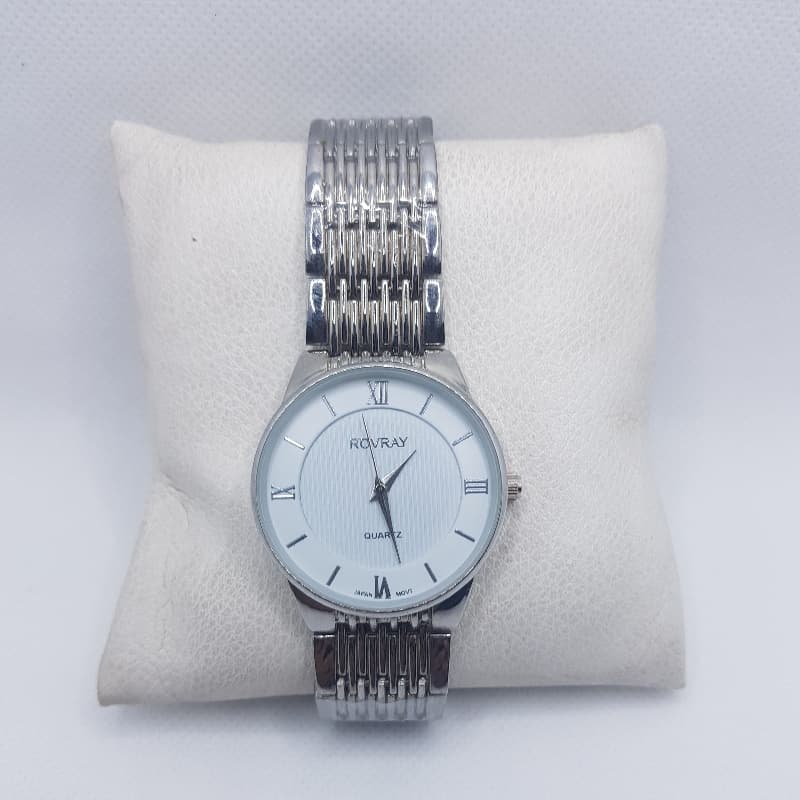 Men Silver Chain Watch