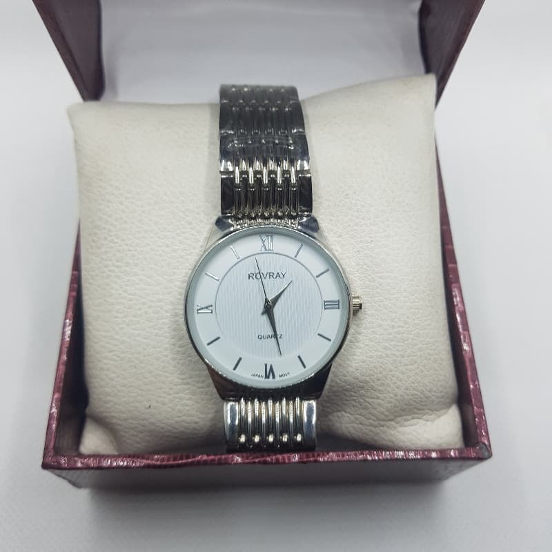 Men Silver Chain Watch