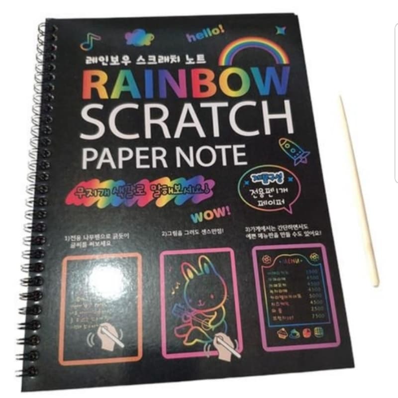 Rainbow Scratch Book